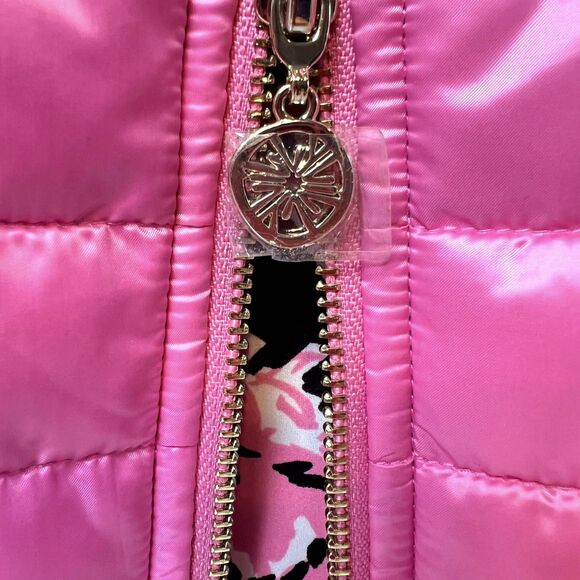 Lilly Pulitzer Elyn Puffer Vest 60th Anniversary Print Pink Size XS NWT - Picture 13 of 14